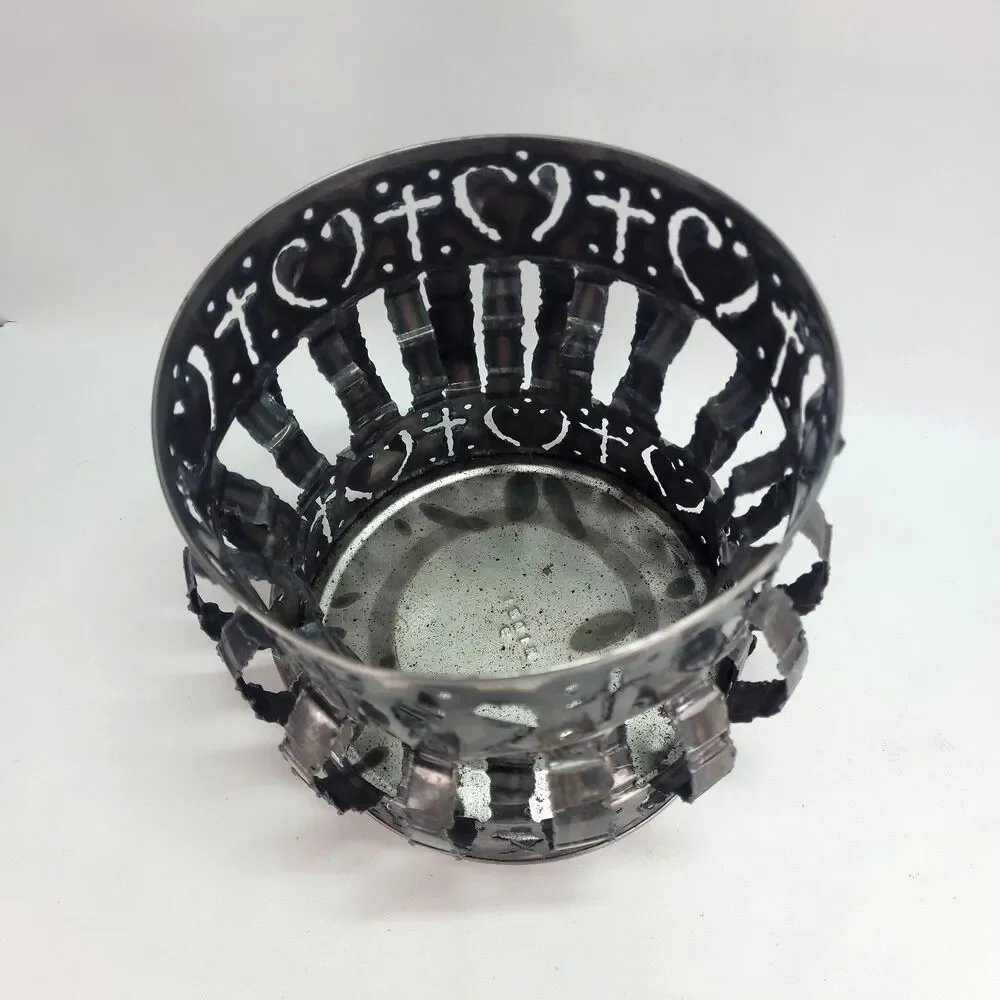 VTG Tin Can Luminary Candle Holder‎ 6
